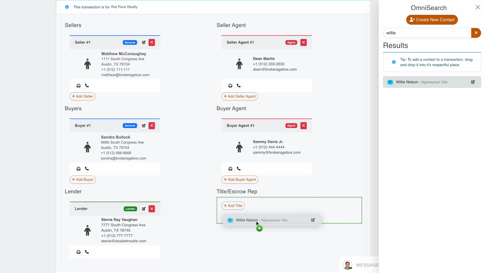 Free commission management OmniSearch tool on the BrokerageBox free real estate platform