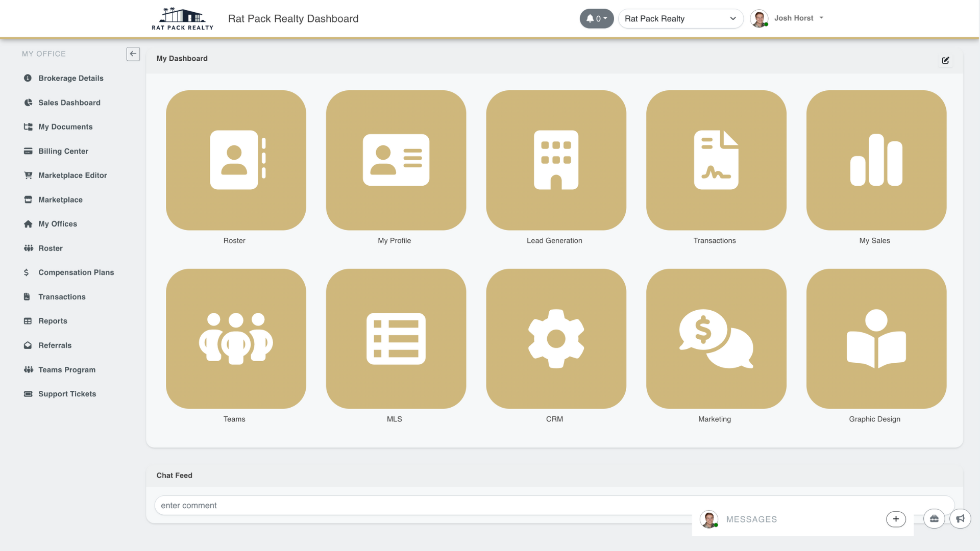 Custom virtual dashboard for your virtual real estate brokerage on our free real estate platform
