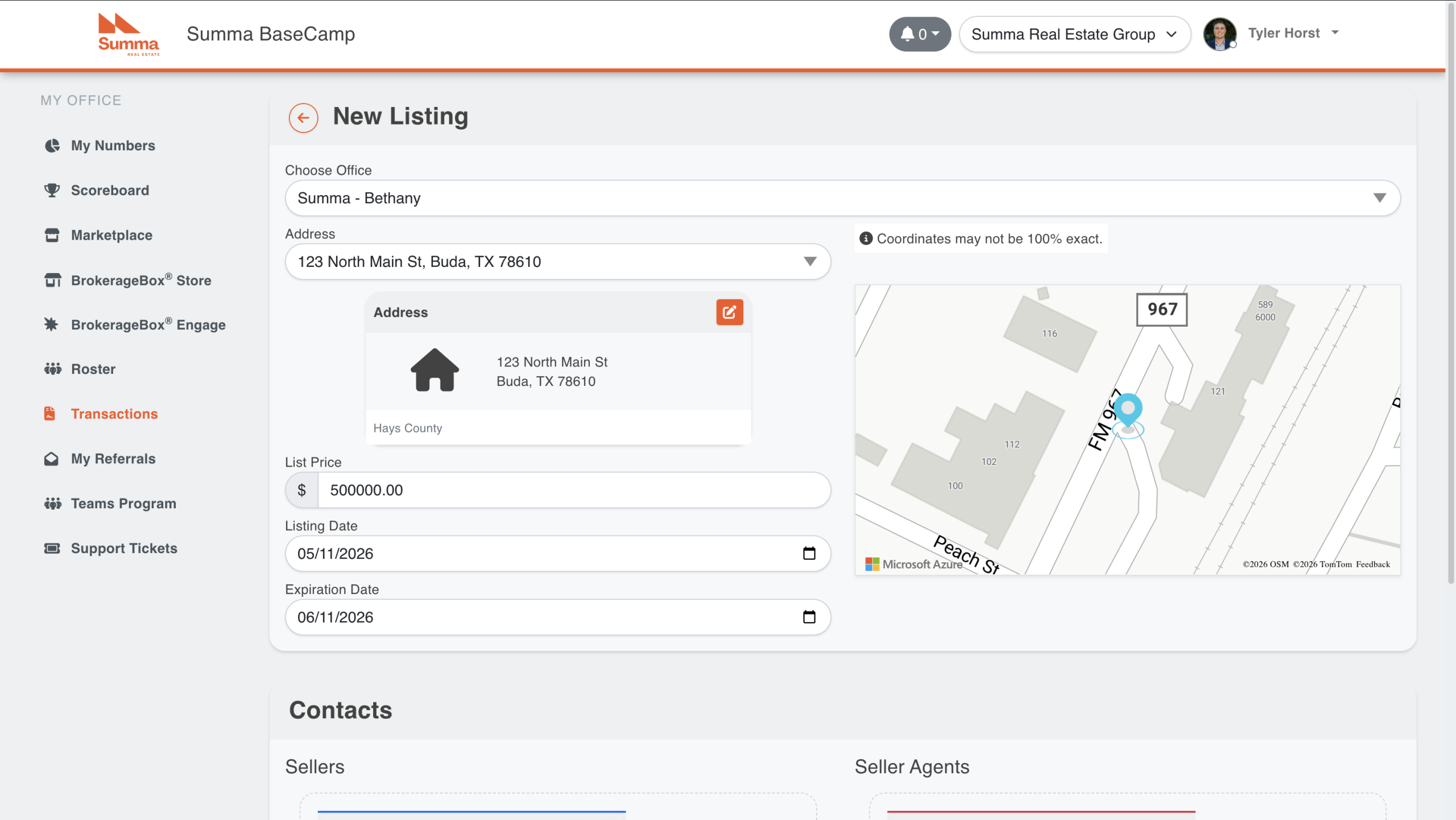 BrokerageBox Add Information to Listing